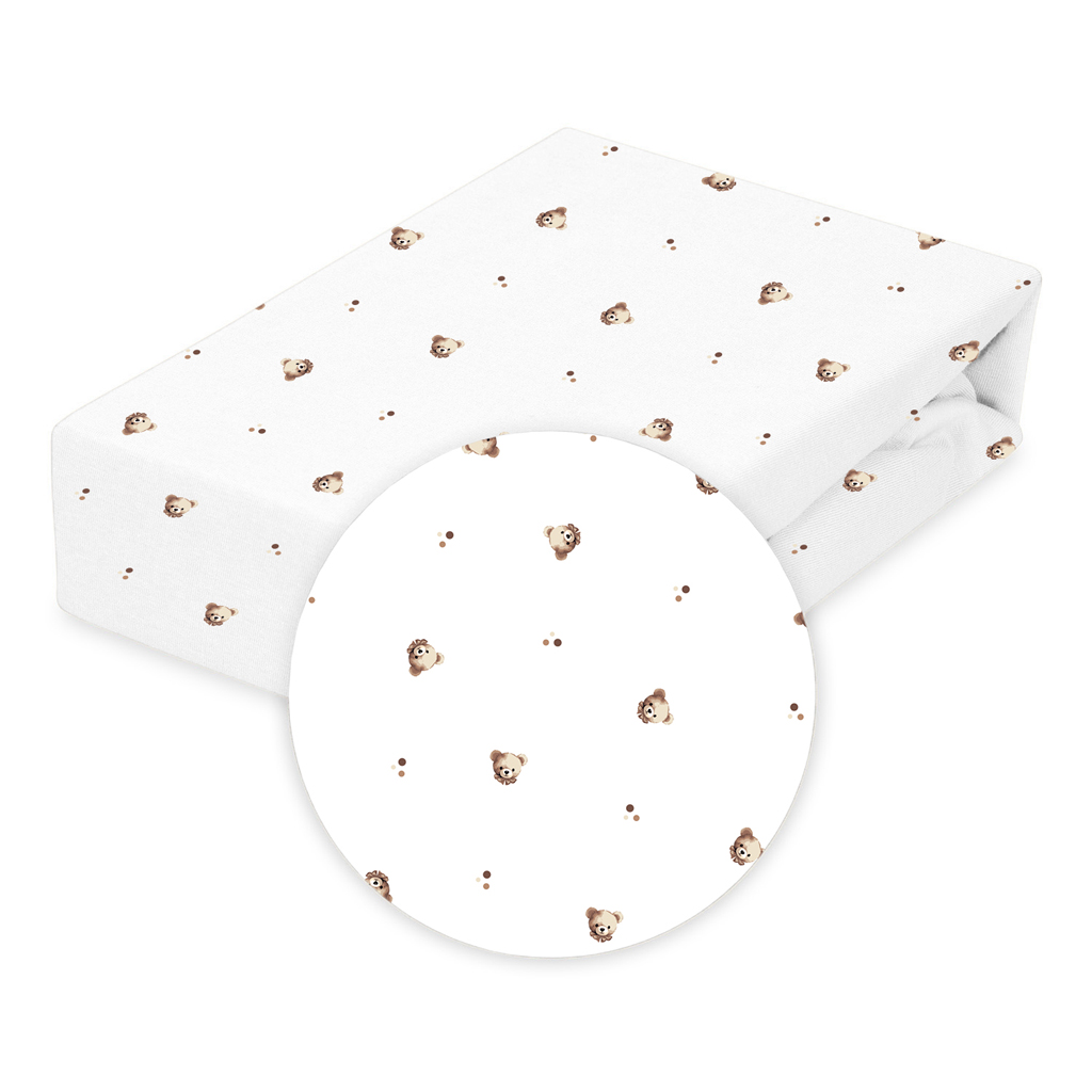 BABYMATEX Prostěradlo napínací Jersey 60x120cm Medvídek