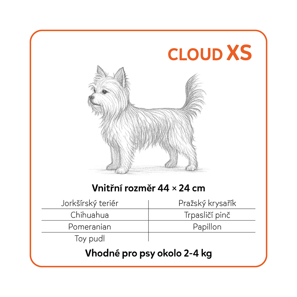 EXPLORER DOG Pelech ortopedický Cloud XS 60x40 Mocha Brown