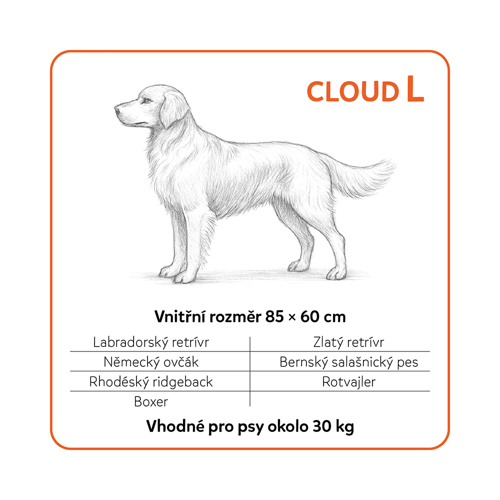 EXPLORER DOG Pelech ortopedický Cloud L 115x90 Mocha Brown