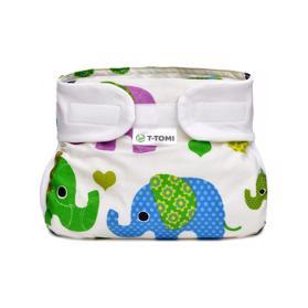 T-TOMI Nohavičky abdukčné ortopedické (3-6 kg) suchý zip - green elephants,  V002584