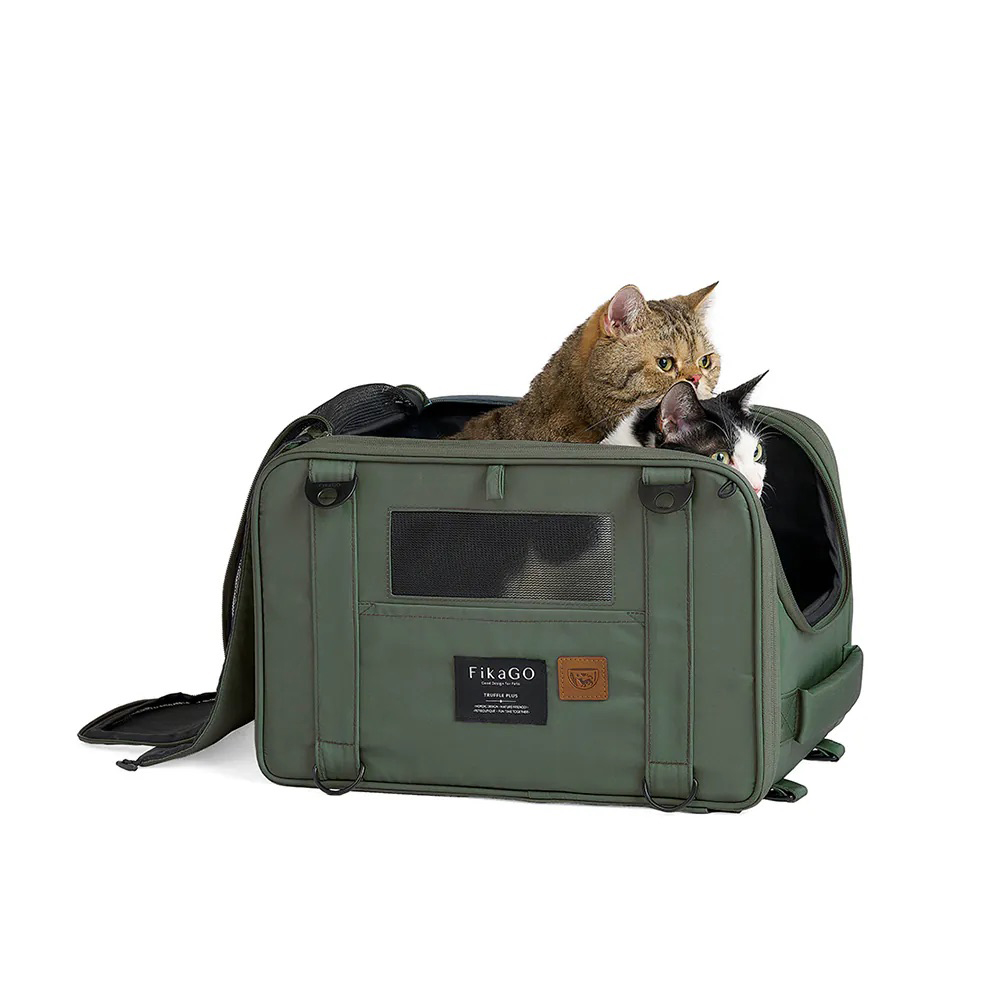 FIKAGO Nosič cestovný pre psy a mačky Truffle Plus Green