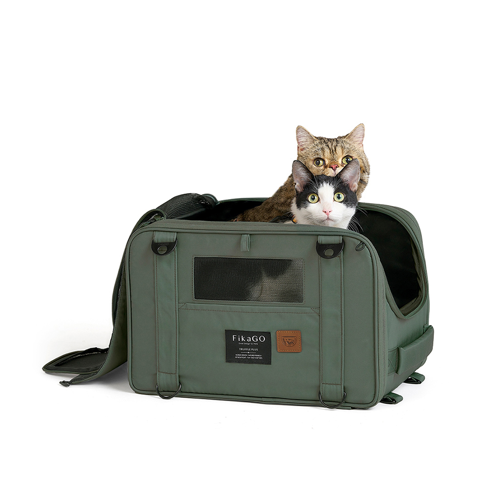 FIKAGO Nosič cestovný pre psy a mačky Truffle Plus Green
