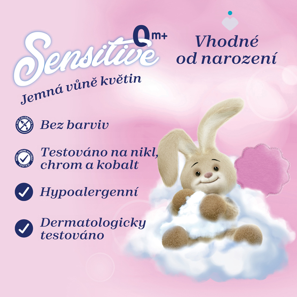 CHICCO Prací gél Baby Sensitive 1,5 l + Aviváž koncentrovaná Kvetinové objatie 750 ml