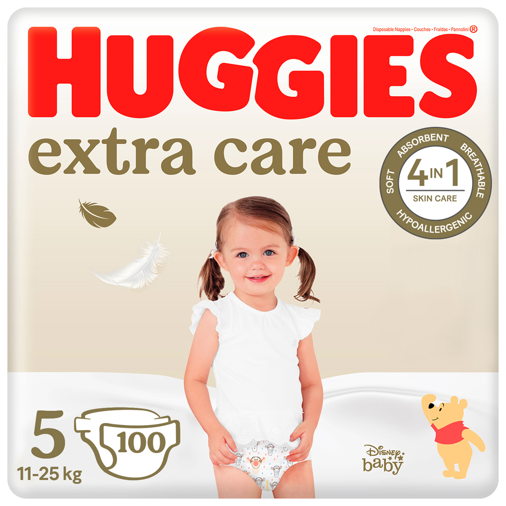 2x HUGGIES® Elite Soft Plienky jednorázové 5 (15-22 kg) 50 ks