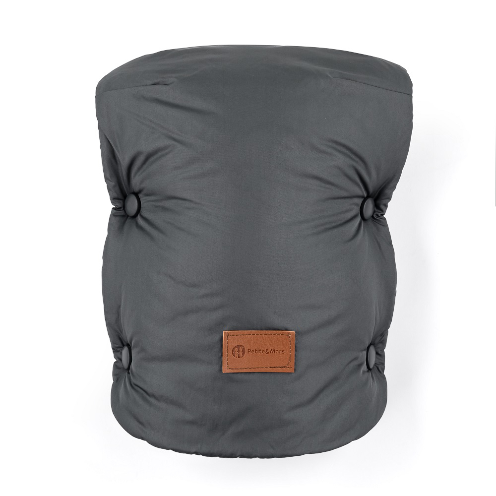 PETITE&MARS Fusak 4v1 Comfy Elegant Caramel + rukávnik Jasie Charcoal Grey