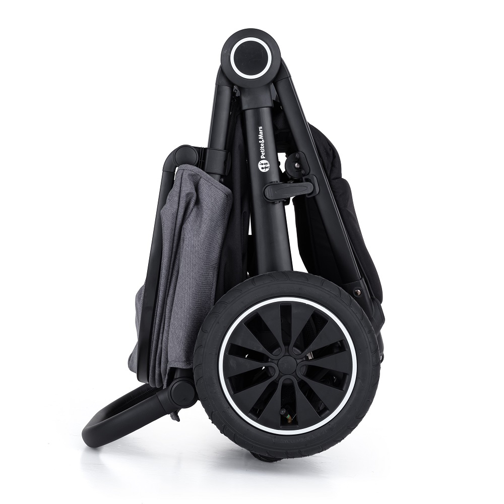 PETITE&MARS Kočík Street+ Air Black Limited 100 Retro