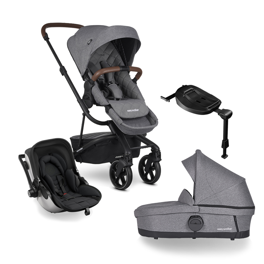 EASYWALKER Kočík kombinovaný Harvey3 Premium 4v1 Diamond Grey/Speed Black