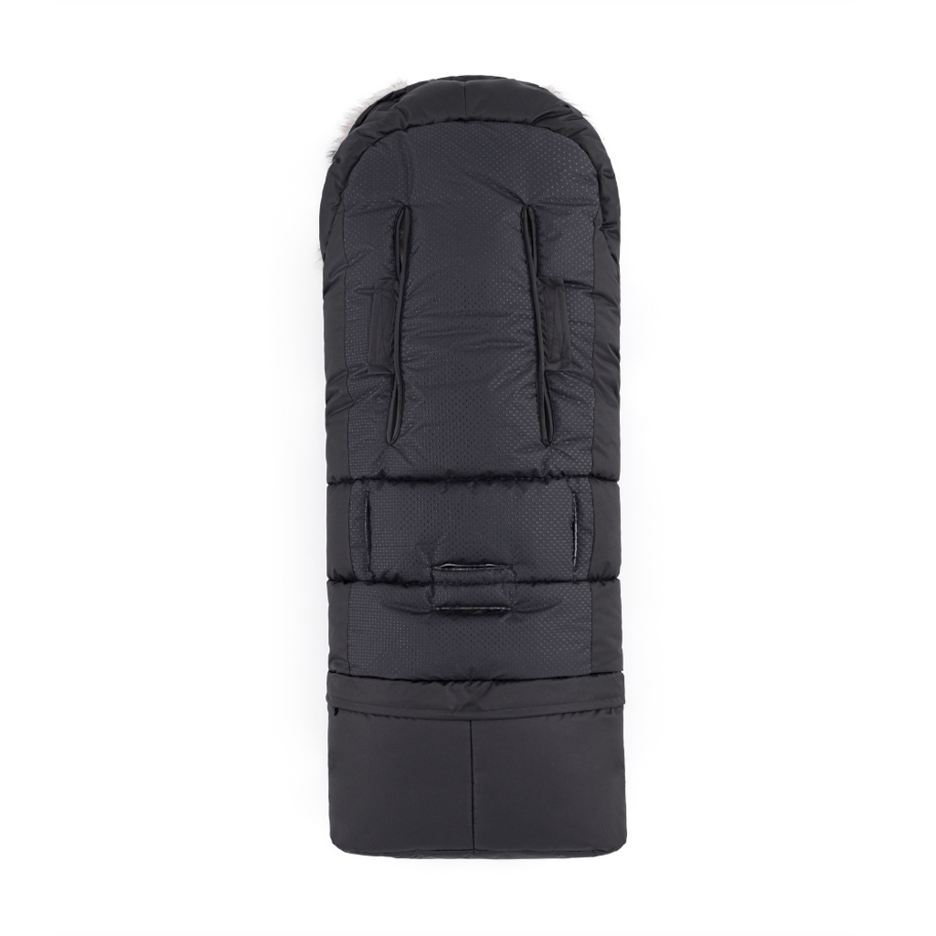 PETITE&MARS Set zimný fusak Arctic 4v1 + rukavice na kočík Furry Forever Black
