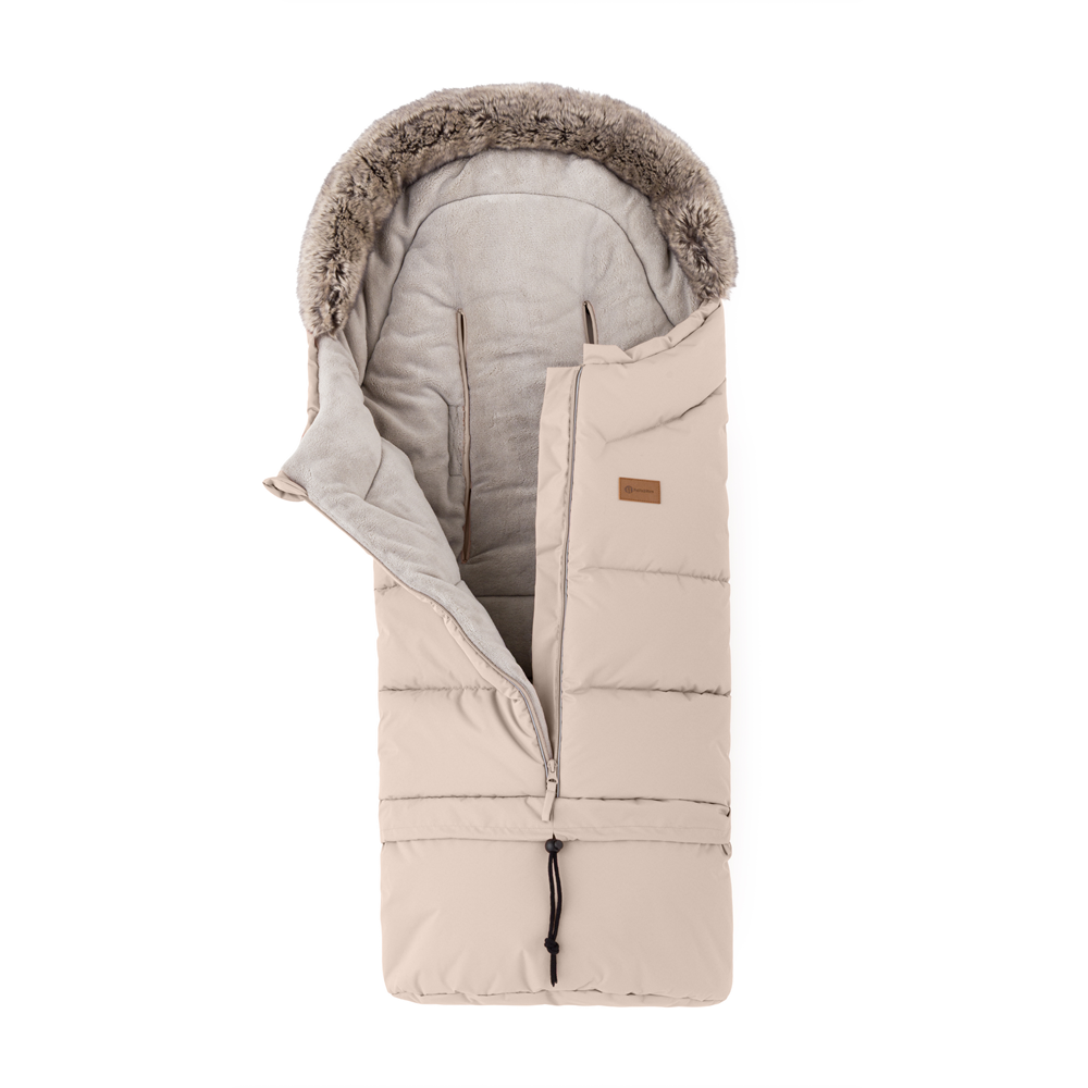 PETITE&MARS Set zimný fusak Arctic 4v1 + rukavice na kočík Furry Rose Petal