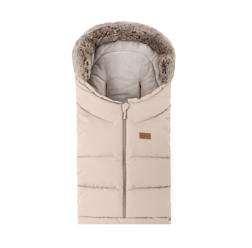PETITE&MARS Set zimný fusak Arctic 4v1 + rukavice na kočík Furry Rose Petal