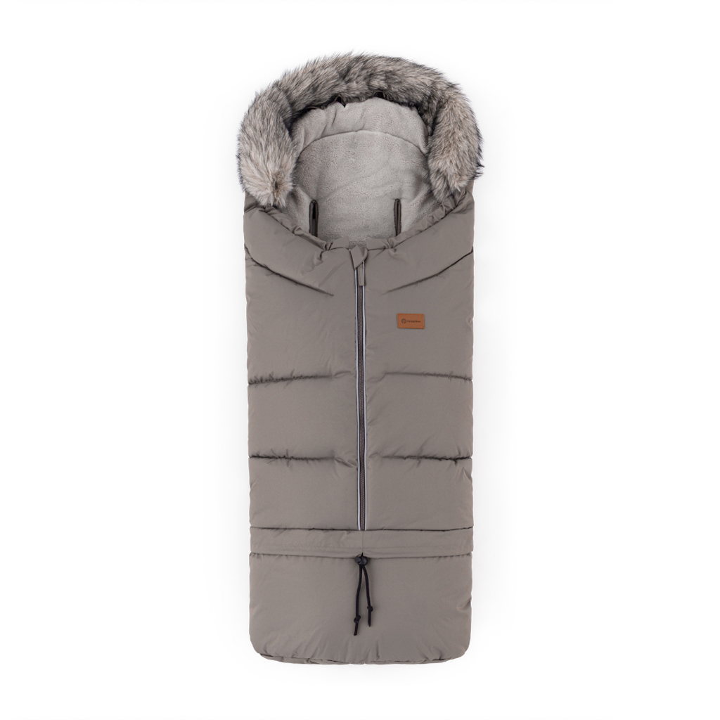 PETITE&MARS Set zimný fusak Arctic 4v1 + rukavice na kočík Furry Mocha Mousse