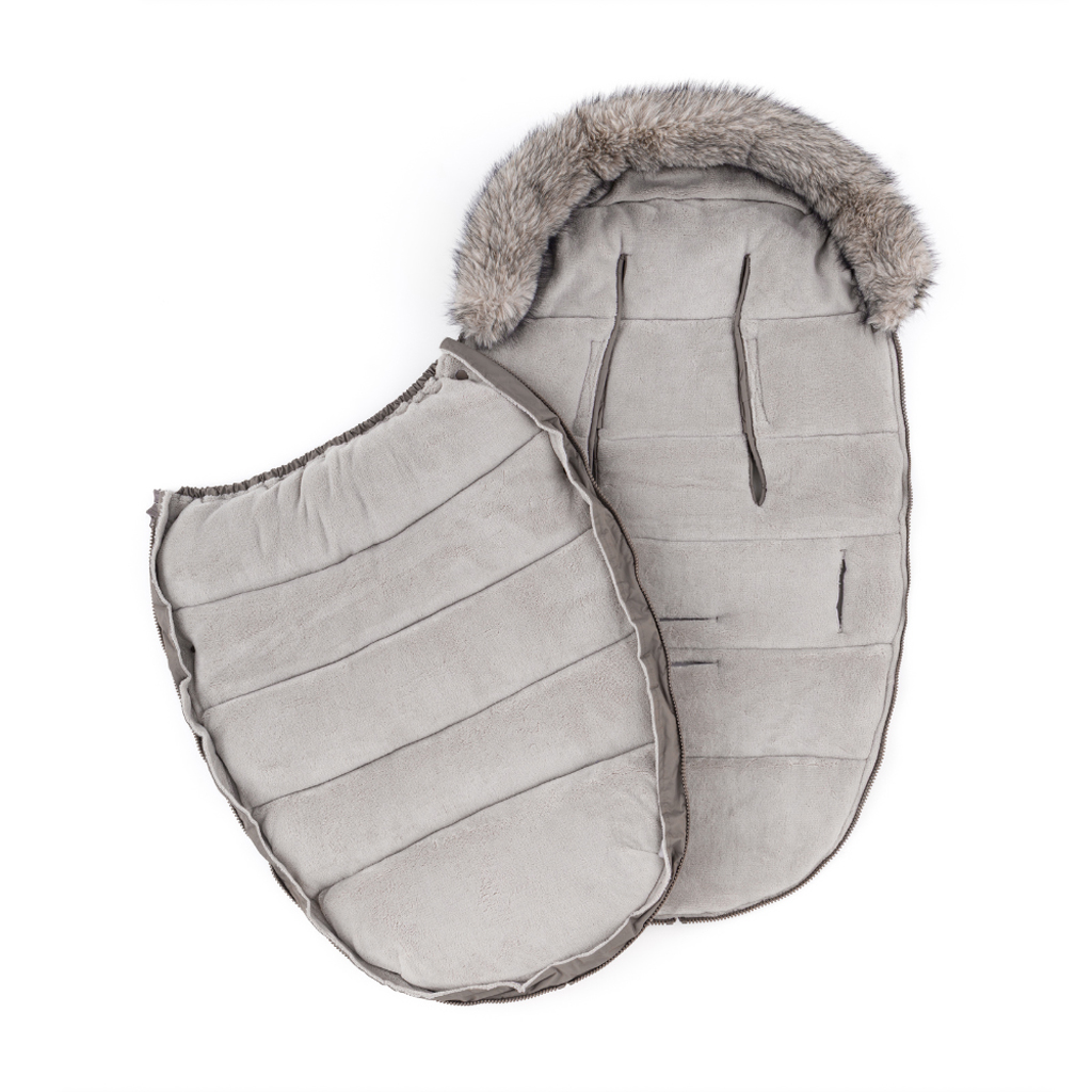 PETITE&MARS Set zimný fusak Comfy 4v1 + rukavice na kočík Furry Mocha Mousse