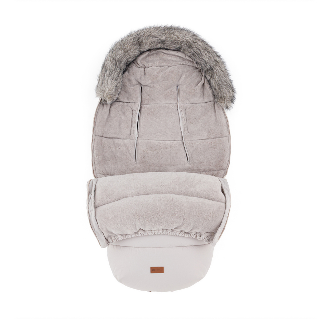 PETITE&MARS Set zimný fusak Comfy 4v1 + rukavice na kočík Furry Rose Petal