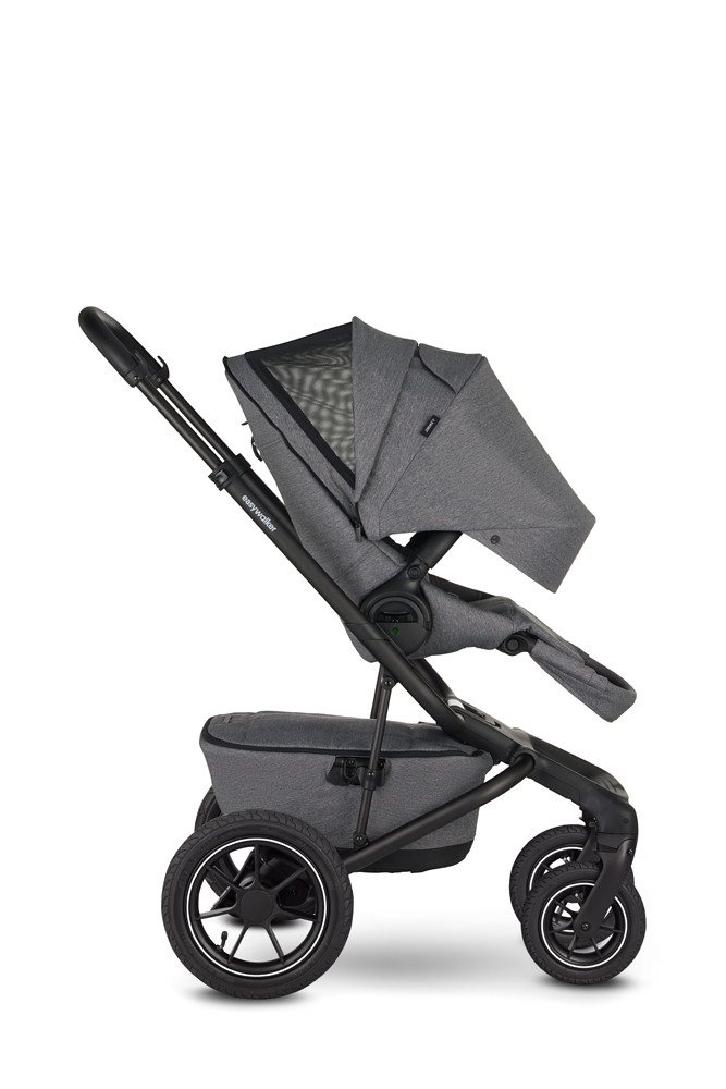 EASYWALKER Kočík kombinovaný Jimmey Iris Grey XXL AIR + RWS + Jackey Shadow Black