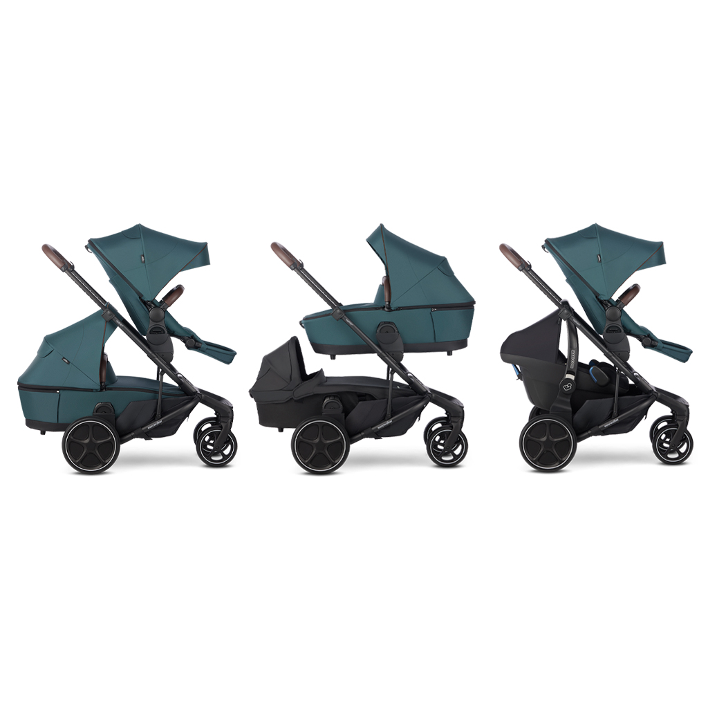 EASYWALKER SET Kočík 4v1 Harvey⁵ Premium 2v1 Jade Green LITE RWS + CYBEX Aton B2 i-Size + základňa