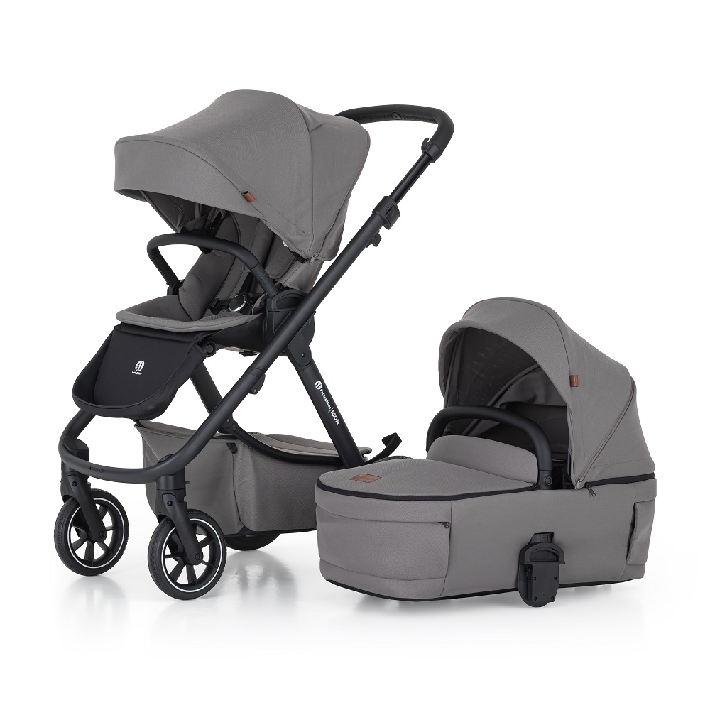 PETITE&MARS SET Kočík 4v1 ICON Dove Grey XXL RWS + CBX By CYBEX Aton B2 i-Size