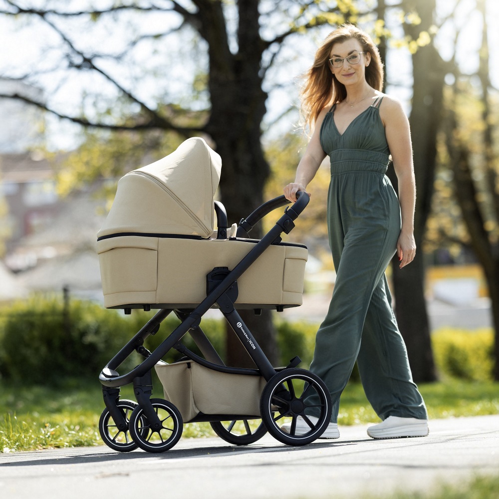 PETITE&MARS SET Kočík 4v1 ICON Mocha Beige XXL RWS + CBX By CYBEX Aton B2 i-Size
