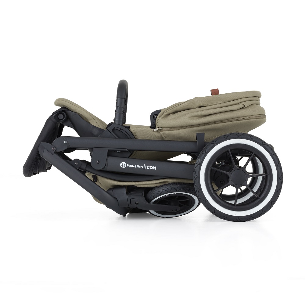 PETITE&MARS SET Kočík 4v1 ICON Mossy Green XXL AIR + CBX By CYBEX Aton B2 i-Size