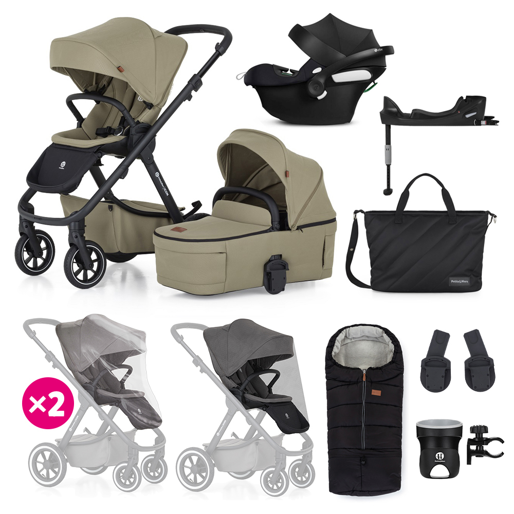PETITE&MARS SET Kočík 4v1 ICON Mossy Green XXL RWS + CBX By CYBEX Aton B2 i-Size