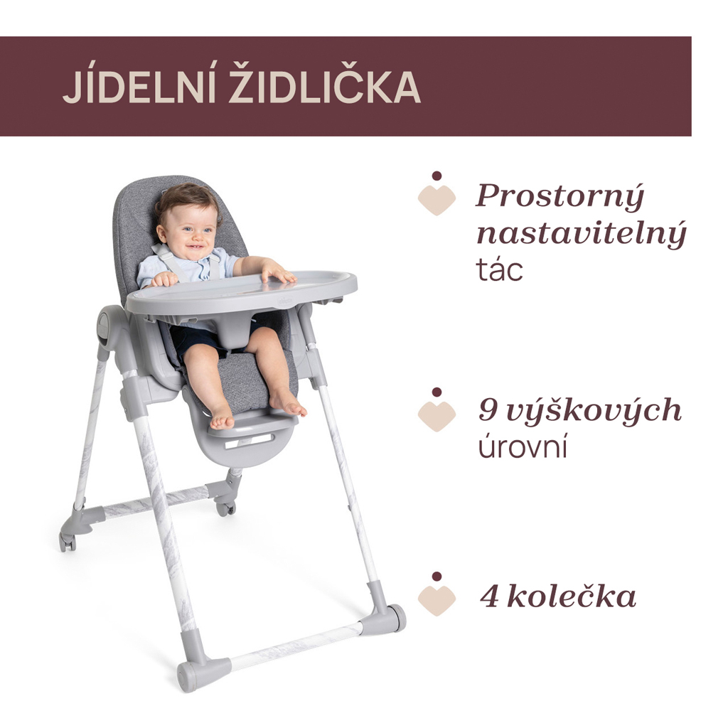 Chicco Etetőszék Polly Armonia - Skandináv + Játékív Rainbow