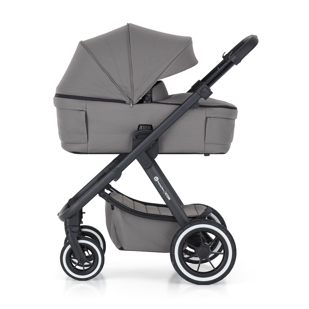 PETITE&MARS Kočík kombinovaný ICON 2v1 Dove Grey LITE AIR + Core Pro i-Size Black Grey + Báza