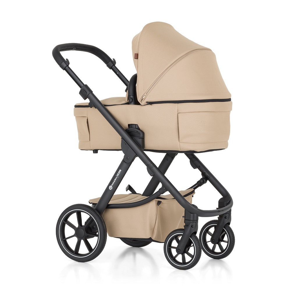 PETITE&MARS Kočík kombinovaný ICON 2v1 Mocha Beige XXL RWS + Core Pro i-Size Black Grey + Báza