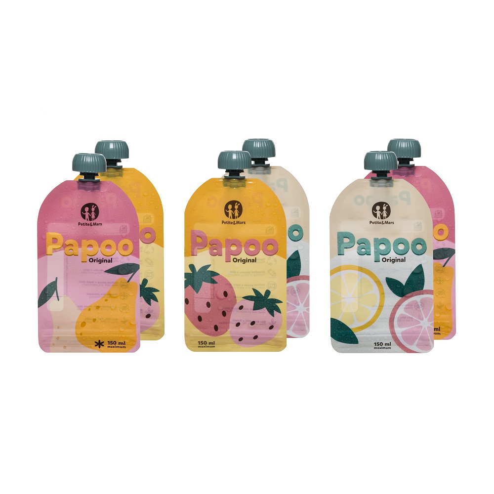 PETITE&MARS Kapsička na jedlo Papoo Original 1+1 ZADARMO