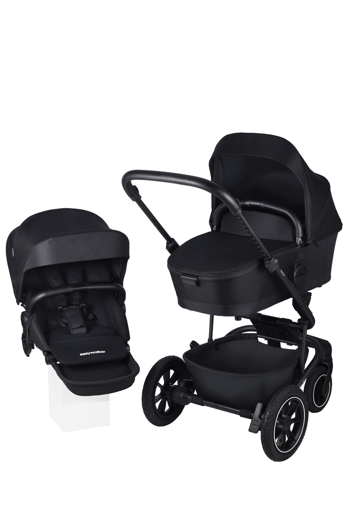 EASYWALKER SET Kočík 4v1 Harvey⁵ Midnight Black XXL AIR + CYBEX Aton B2 i-Size + základňa