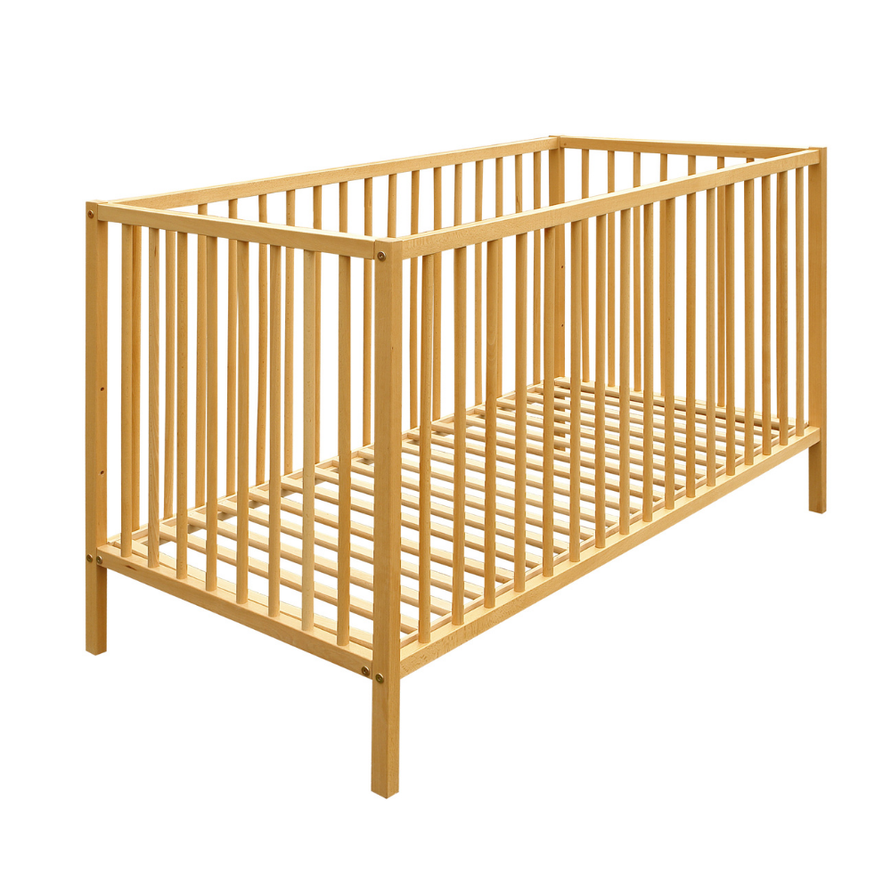 PETITE&MARS Postieľka drevená Nela Beech Wood 120x60 cm s bočnicou Side
