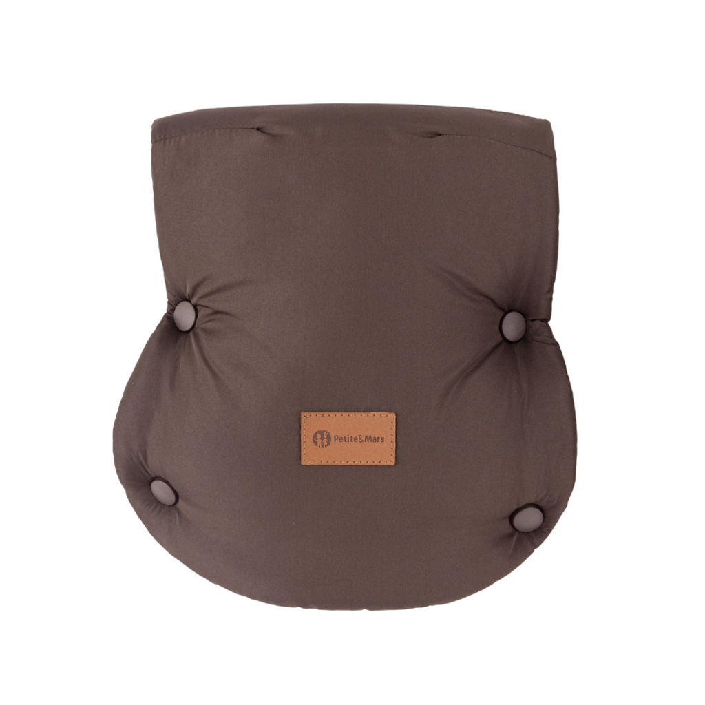 PETITE&MARS Set zimný fusak Jibot 3v1 + rukavice na kočík Jasie Dark Walnut