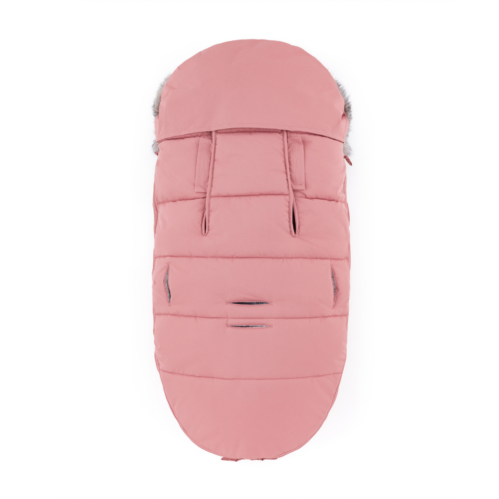 PETITE&MARS Set zimný fusak Comfy 4v1 + rukavice na kočík Furry Old Rose