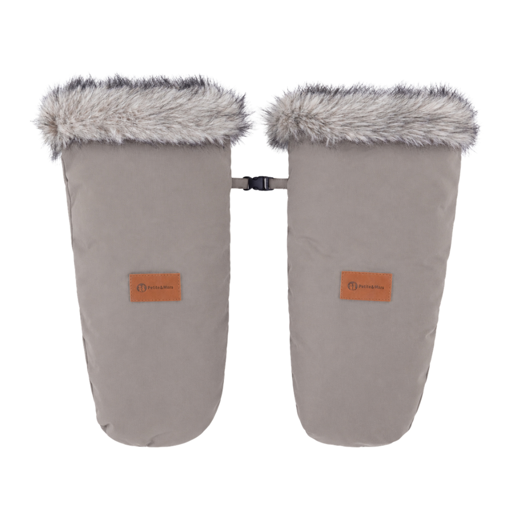 PETITE&MARS Set zimný fusak Arctic 4v1 + rukavice na kočík Fjora Mocha Mousse