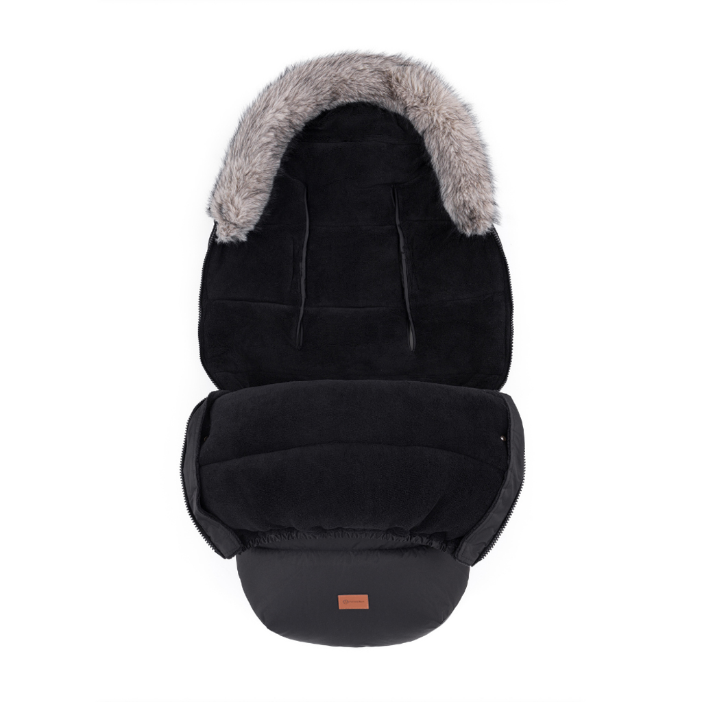 PETITE&MARS Set zimný fusak Comfy 4v1 + rukavice na kočík Fjora Forever Black