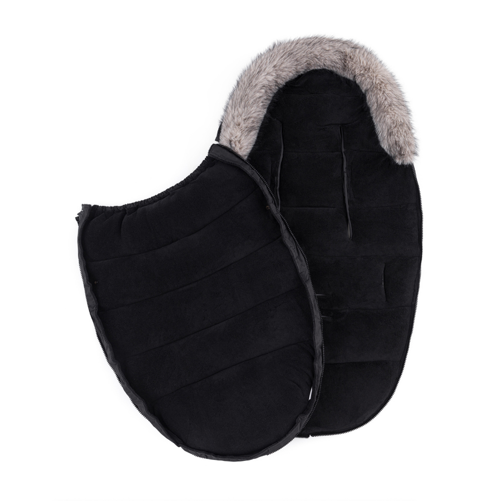 PETITE&MARS Set zimný fusak Comfy 4v1 + rukavice na kočík Fjora Forever Black