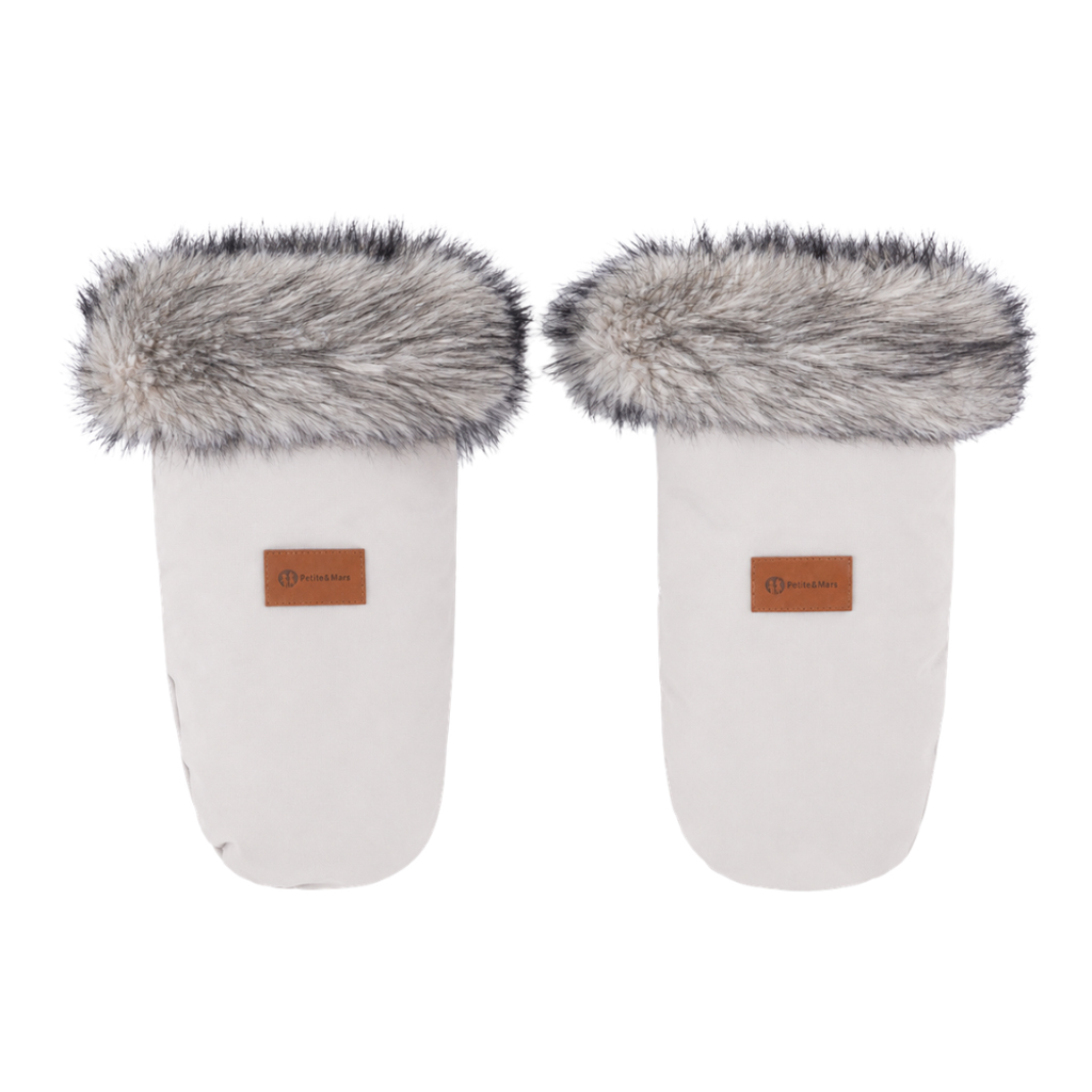 PETITE&MARS Set zimný fusak Comfy 4v1 + rukavice na kočík Fjora Champagne Shower