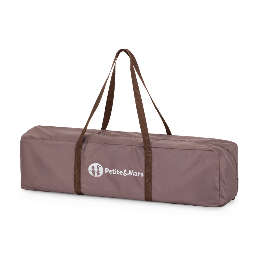 PETITE&MARS Postieľka cestovná Nyja s matracom Foldie, Elegant Dreamlines Mocha