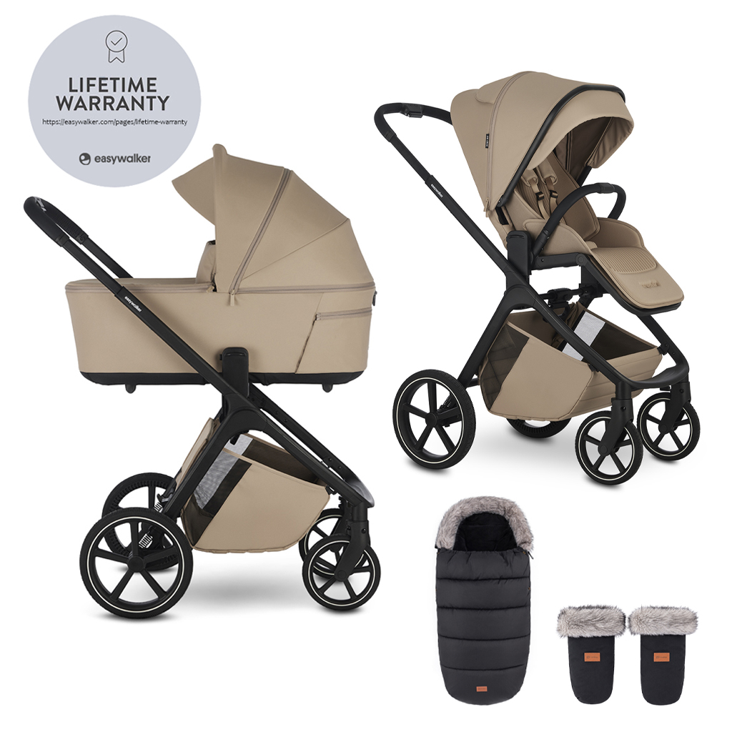 EASYWALKER Set kočík 2v1 Zoey Go Sand Taupe XL s príslušenstvom