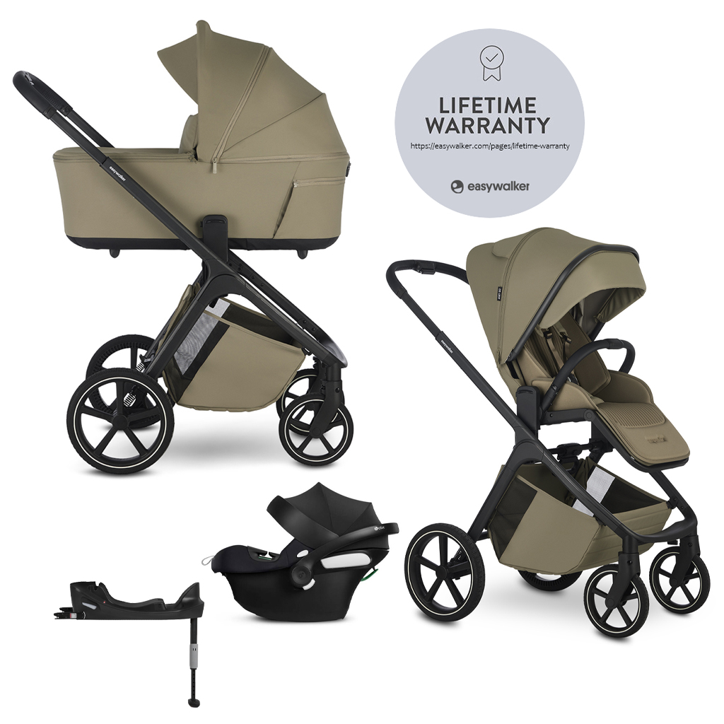 EASYWALKER Set kočík 4v1 Zoey Go Moss Green + CBX Aton B2 i-Size + CYBEX Base One