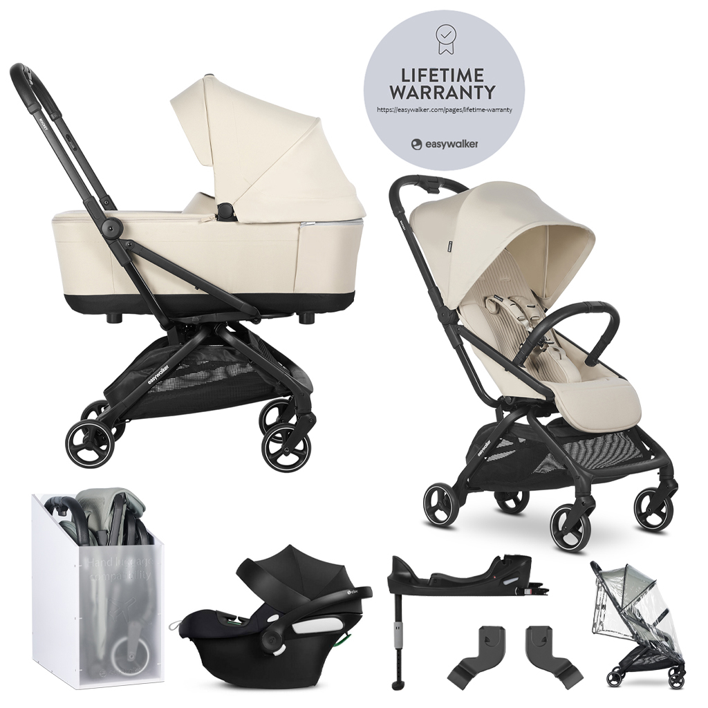 EASYWALKER SET Kočík kombinovaný 4v1 Rockey S Bright Taupe + CYBEX Aton B2 i-Size + základňa