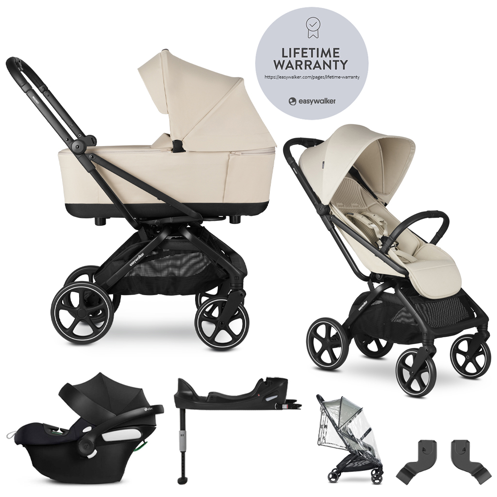 EASYWALKER SET Kočík kombinovaný 4v1 Rockey L Bright Taupe + CYBEX Aton B2 i-Size + základňa