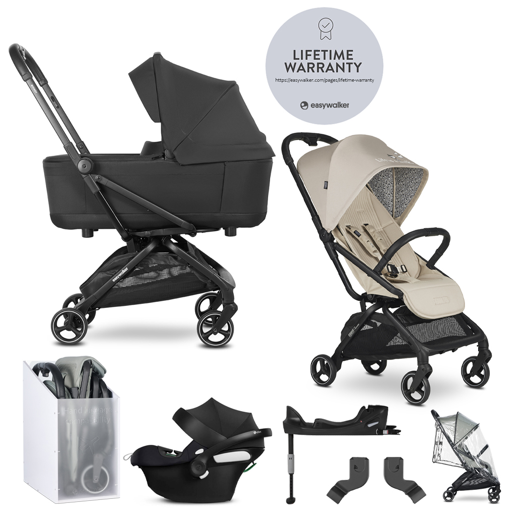 EASYWALKER SET Kočík kombinovaný 4v1 Rockey S Peanuts Easy + CYBEX Aton B2 i-Size + základňa