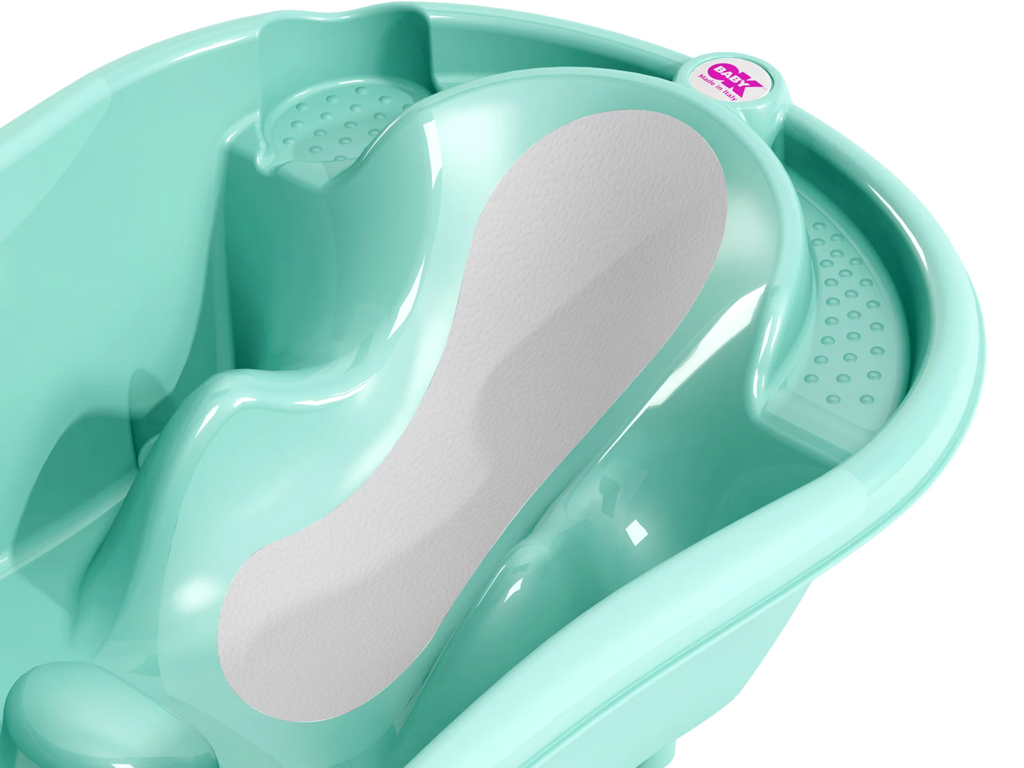 OK BABY SET Vanička rastúca protišmyková Onda Evolution 0–12m Sky blue + Lišty podporné na vaňu