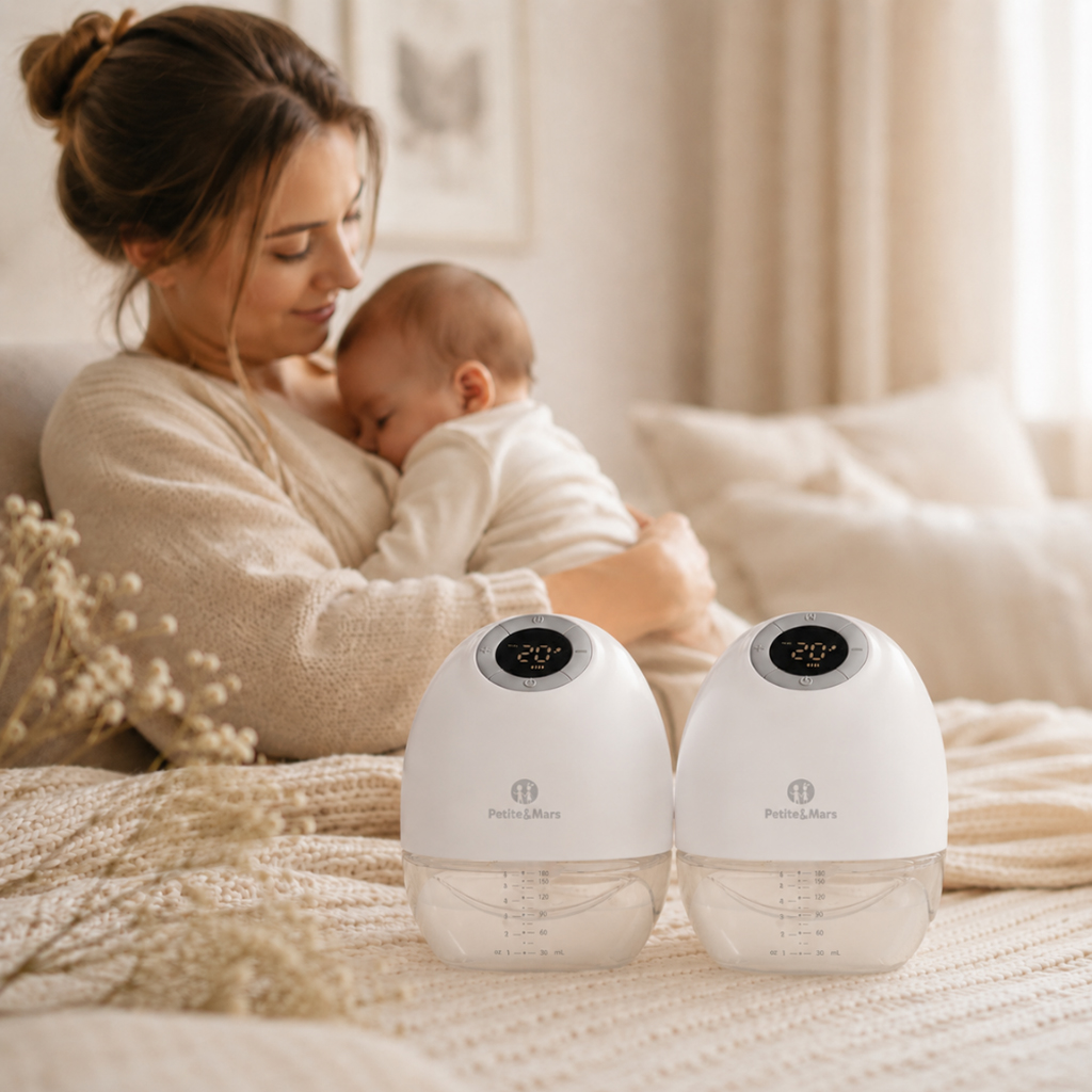 PETITE&MARS Odsávačka mlieka elektrická handsfree Gaia Duo + CHICCO Vložky do podprsenky 30ks