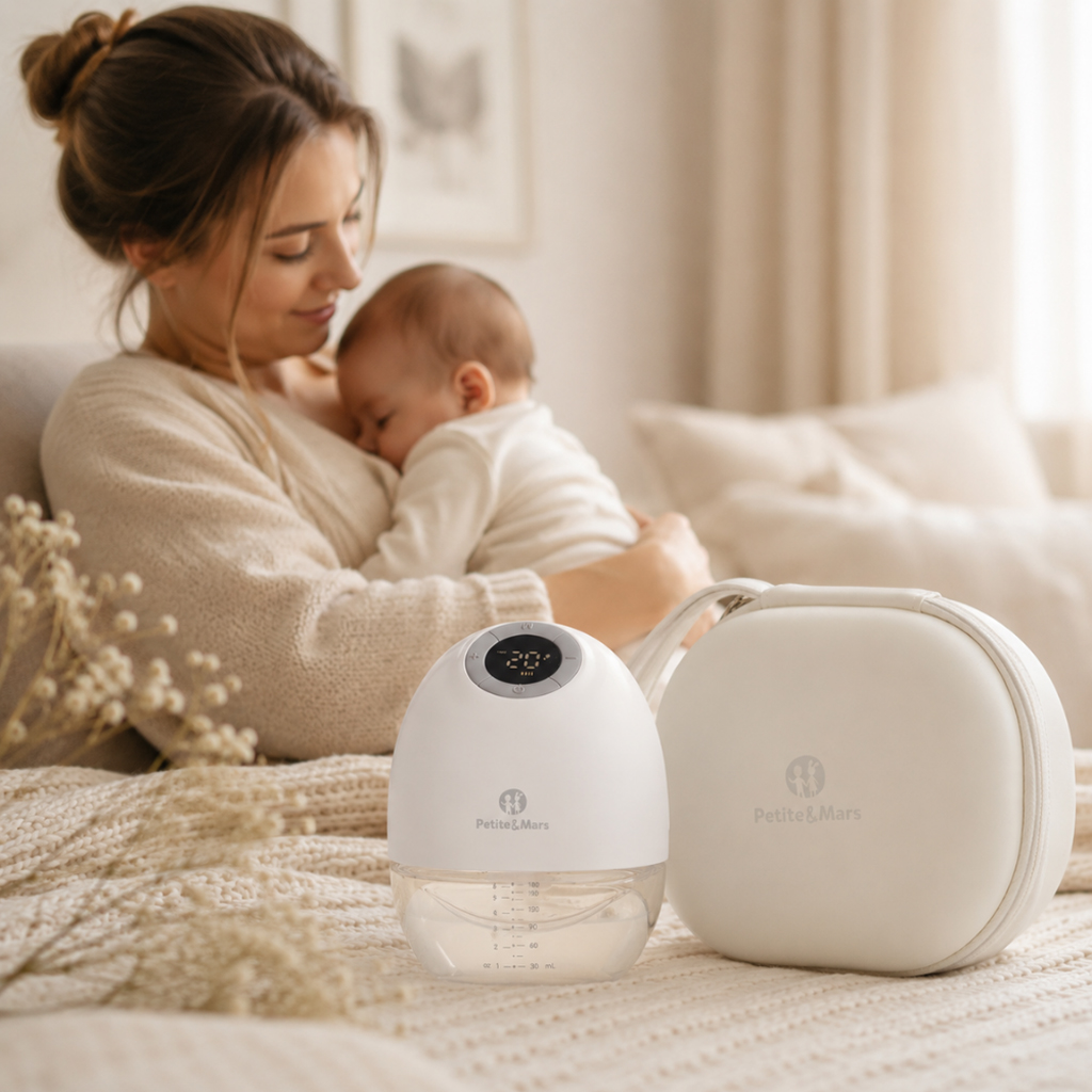 PETITE&MARS Odsávačka materského mlieka elektrická handsfree Gaia + CHICCO Vložky do podprsenky 30ks