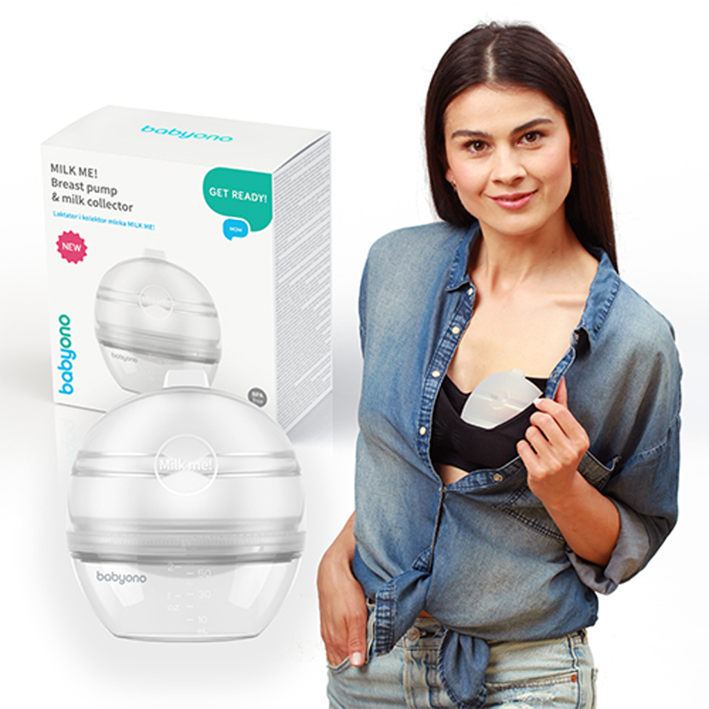 BABYONO Odsávačka a zberač materského mlieka Milk Me 2v1 + CHICCO Vložky do podprsenky 30ks