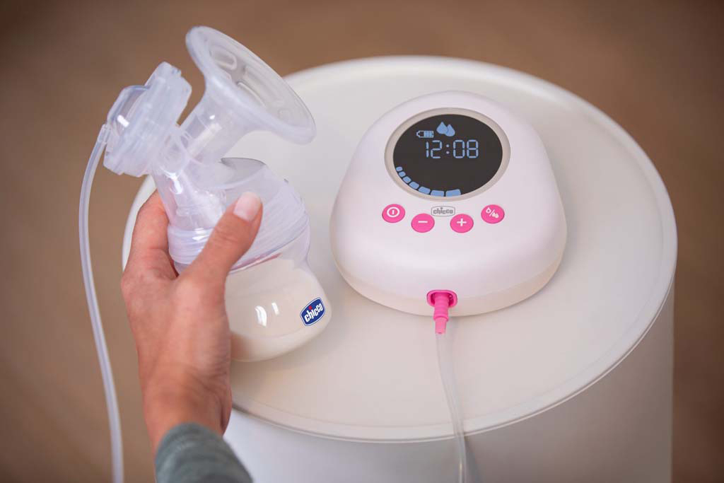 CHICCO Odsávačka materského mlieka elektrická Single pink + CHICCO Vložky do podprsenky 30ks