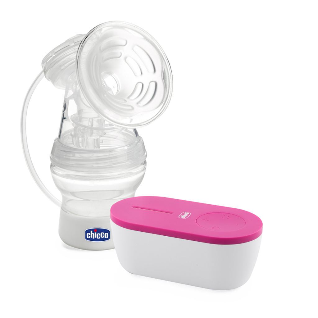 CHICCO Odsávačka materského mlieka elektrická Travel Pink USB + CHICCO Vložky do podprsenky 30ks
