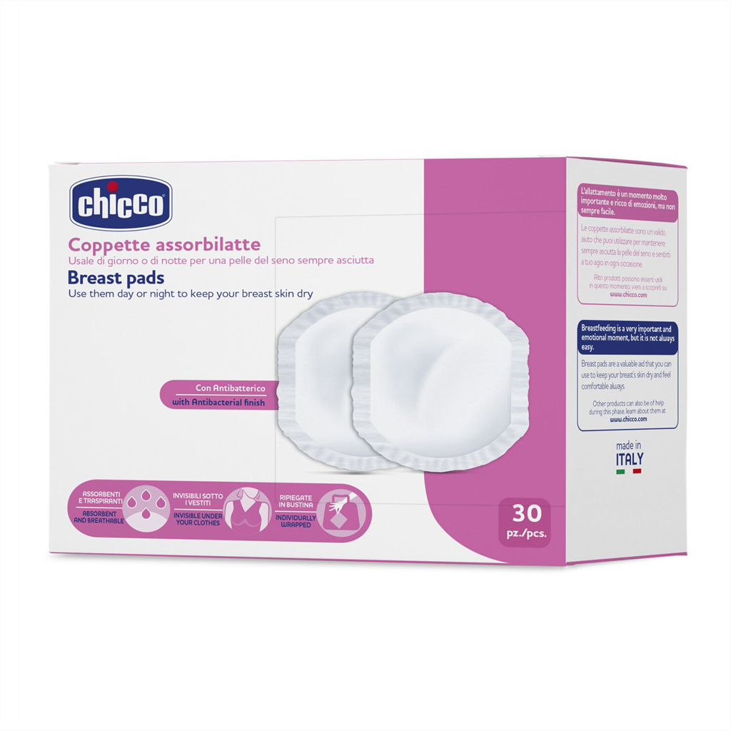 CHICCO Odsávačka materského mlieka duo elektrická Double pink + CHICCO Vložky do podprsenky 30ks