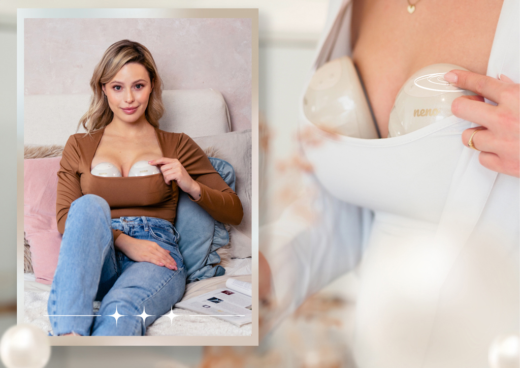 NENO Odsávačka mlieka Perla Duo bezdrôtová hands-free 3-fázová + CHICCO Vložky do podprsenky 30ks