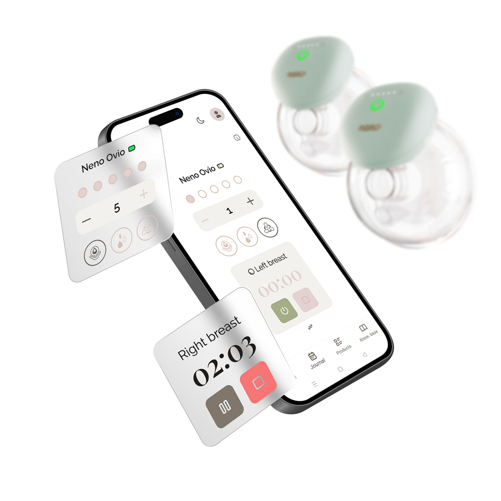 NENO Odsávačka mlieka Ovio Twin Duo bezdrôtová hands-free + CHICCO Vložky do podprsenky 30ks